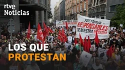 Acampados en Madrid y Barcelona protestan frente al Congreso y la sede de Junts | RTVE Noticias