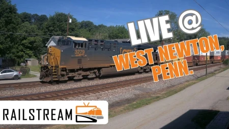 West Newton, PA Railcam: CSX Train Action