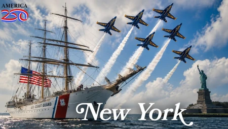 New York City Sail4th 250 Tall Ships Parade and Blue Angels Air Show